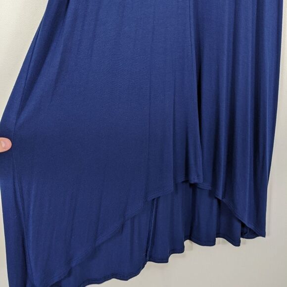 Ella Moss Halter Neck Midi Dress Navy Blue Women's Small - Picture 7 of 11